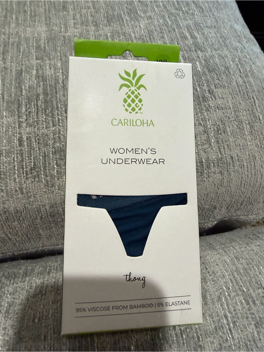 Cariloha Women’s Navy Bamboo Thong - Seamless Comfort